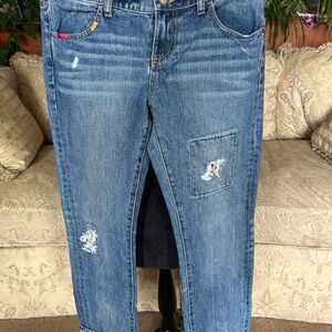 ETT Distressed Blue Cropped Jeans